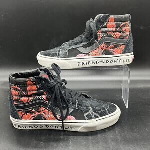 Vans X Stranger Things Sk8 Hi Sneakers Shoes M 6 W 7.5 Black Friends Don't Lie